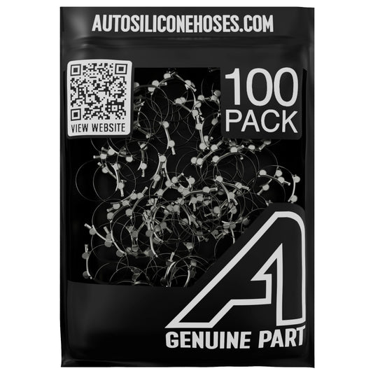 T Bolt Hose Clamp - 100 Pack Motor Vehicle Engine Parts Auto Silicone Hoses W4 Stainless Steel 17mm>19mm